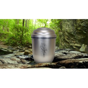 Biodegradable Cremation Ashes Funeral Urn / Casket - SILVER SPIRIT (WILLOW TREE)